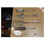 Lot of 5 Silverplate Cake Server