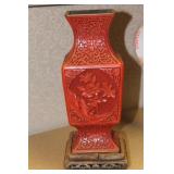 Vintage Chinese Cinnabar Vase