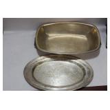 Lot of 2 Silverplated Trays