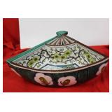 A Kutani Fan Bowl