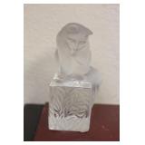 Lalique Cat on Pedestal