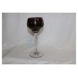 A Gold Gilted Stem Glass