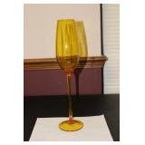 A Blenko (?) Tall Goblet