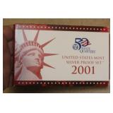 2001 US Mint Silver Proof Set