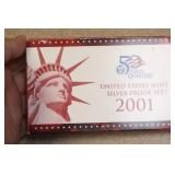 2001 US Mint Silver Proof Set