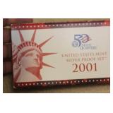 2001 US Mint Silver Proof Set