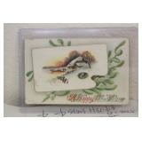 Antique Embossed New Year's Card