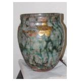 Gold and Silver Overlay Asian Vase