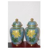 Pair of Chinese Cloisonne Jars