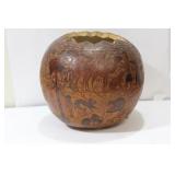 A Carved Gourd Jar