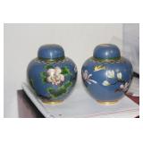 Lot of Two Chinese Cloisonne Jars