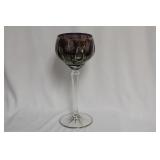A Cut Glass Amethyst Color Goblet