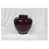 A Japanese Cloisonne Ginbari Pigeon's Blood Vase