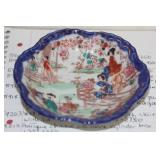 Antique Japanese Geisha Girl Nut Dish