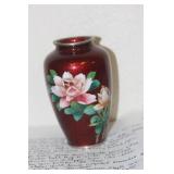 Vintage Japanese Cloisonne Floral Vase