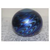 Iridescent Art Glass Paperweight