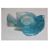 Blue Glass Candle Holder