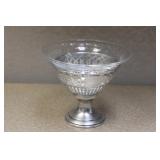 Etched Glass Sterling Cup