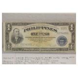 1944 Philippines One Peso Bank Note