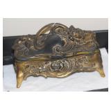 Art Nouveau Metal Jewelry Box