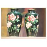 Pair of Vintage/Antique Japanese Cloisonne Vase