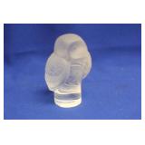 Signed Lalique Crystal Owl