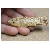 Carved Bone Fish Pendant