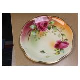 Hand Painted Rose Pattern Charger