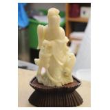 Antique Chinese Soapstone Kwan Yin