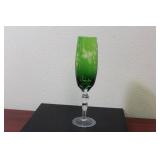 A Green Cut Glass Goblet
