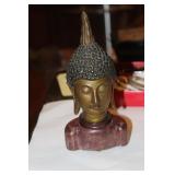 Antique Chinese Bronze Kwan Yin Head