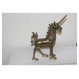 Brass Unicorn Horse