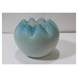 A Peachblow Sating Glass Bowl or Vase