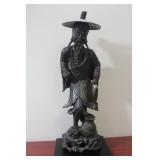 A Vintage Chinese Wood Fisherman