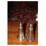 Pair of Sterling and Glass Salt and Pepper Shakers