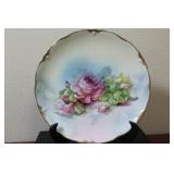A Handpainted Rose Plate
