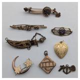 Lot of Gold Filled Brooches / Accessories