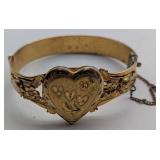 Gold Filled Heart Locket Bracelet