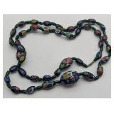 Murano Art Deco Glass Bead Necklace