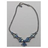Blue Rhinestone Necklace