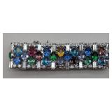Multicolour Gemstone Tennis Bracelet