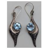 Sterling Silver Balinese Style Dangle Earrings
