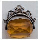 Citrine Swivel Pendant Pocket Watch Fob