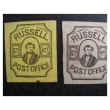 USA local stamps Russel reprints