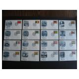 UN NY stamps 1985 flags FDC Sc 450-465