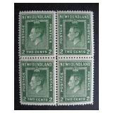 Newfoundland stamps KGVI MNH block 4 Sc 254