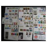 Great Britain stamps 35 mostly different FDC