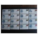 UN NY stamps 1982 flags FDC Sc 374-389