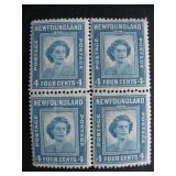 Newfoundland stamps QEII MNH block 4 Sc 269