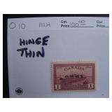 Canada stamp $1 official MH hinge thin O10